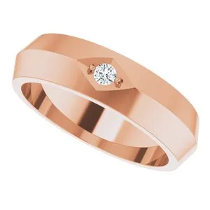 .06 CT Natural Diamond Knife Edge Band 126060 - 6 mm