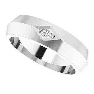 .06 CT Natural Diamond Knife Edge Band 126060 - 6 mm