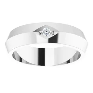 .06 CT Natural Diamond Knife Edge Band 126060 - 6 mm