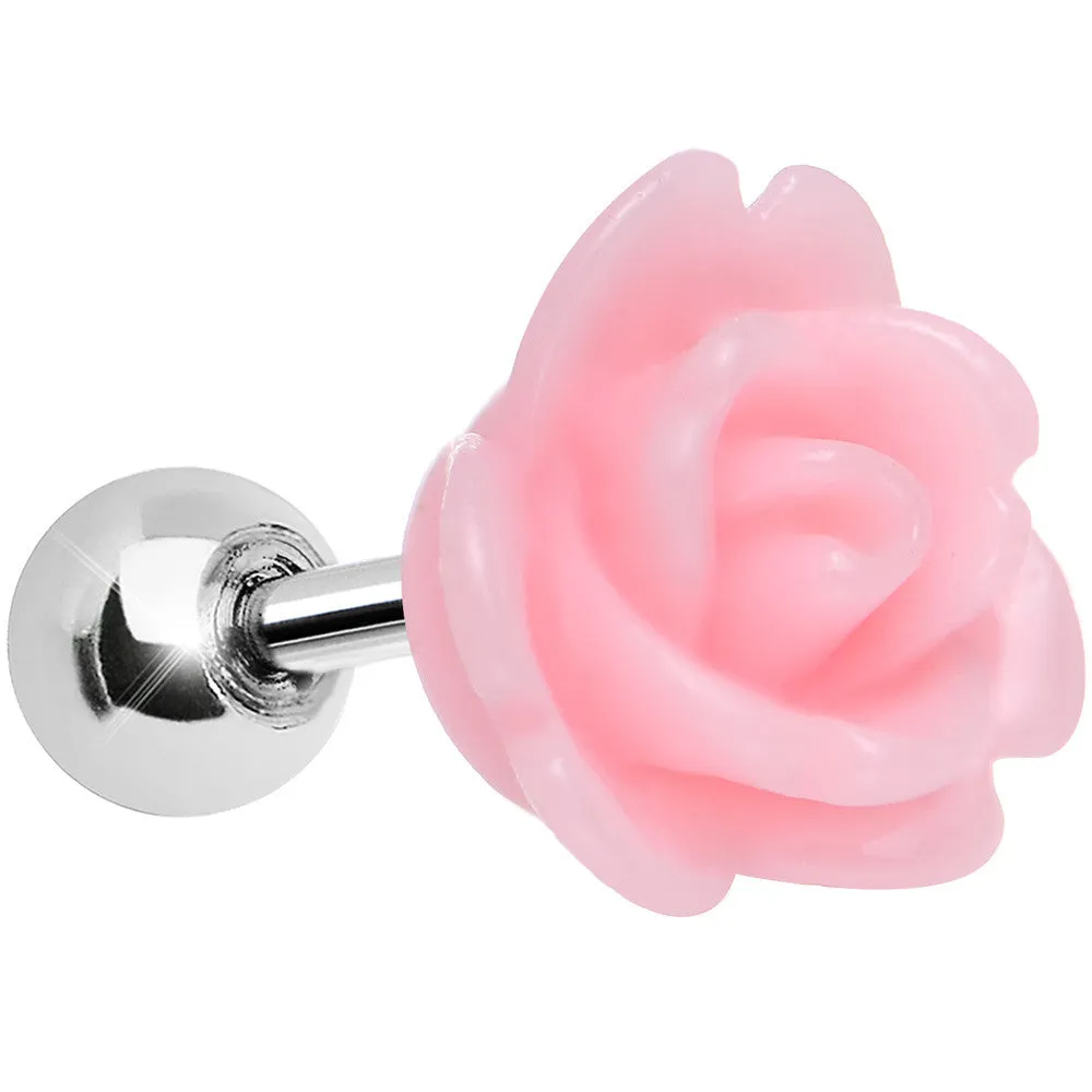 16 Gauge Baby Pink Courtship Rose Cartilage Tragus Earring