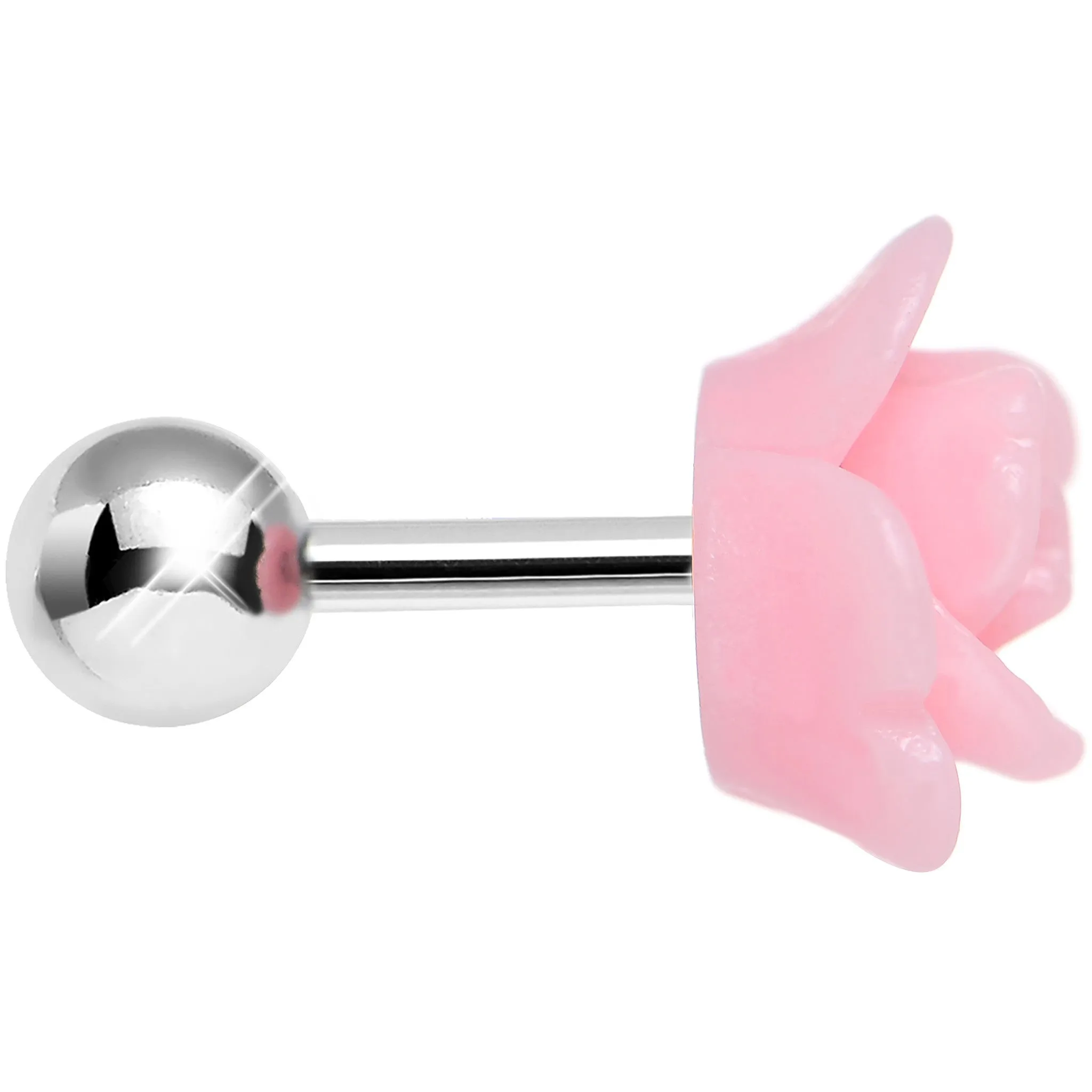 16 Gauge Baby Pink Courtship Rose Cartilage Tragus Earring