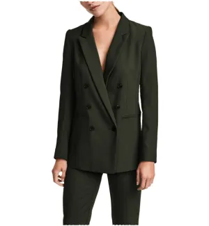 2 Pieces Double Breasted Notch Lapel Women Suit（Blazer Pants）