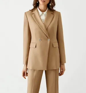 2 Pieces Peak Lapel Fashion Women Suit (Blazer Pants)