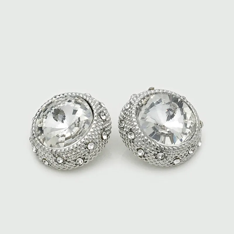 21mm Gold Crystal Metal Buttons for Sweaters Jackets 10pcs