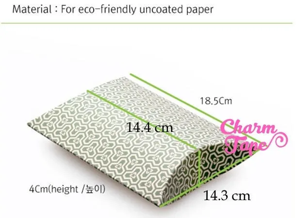5pcs Aqua Triangle Gift Box, Pillow Boxes For Candy, Treat - Party Favors Bags PB003 18.5×14.3 cm 7"x5"