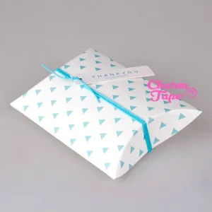 5pcs Aqua Triangle Gift Box, Pillow Boxes For Candy, Treat - Party Favors Bags PB003 18.5×14.3 cm 7"x5"