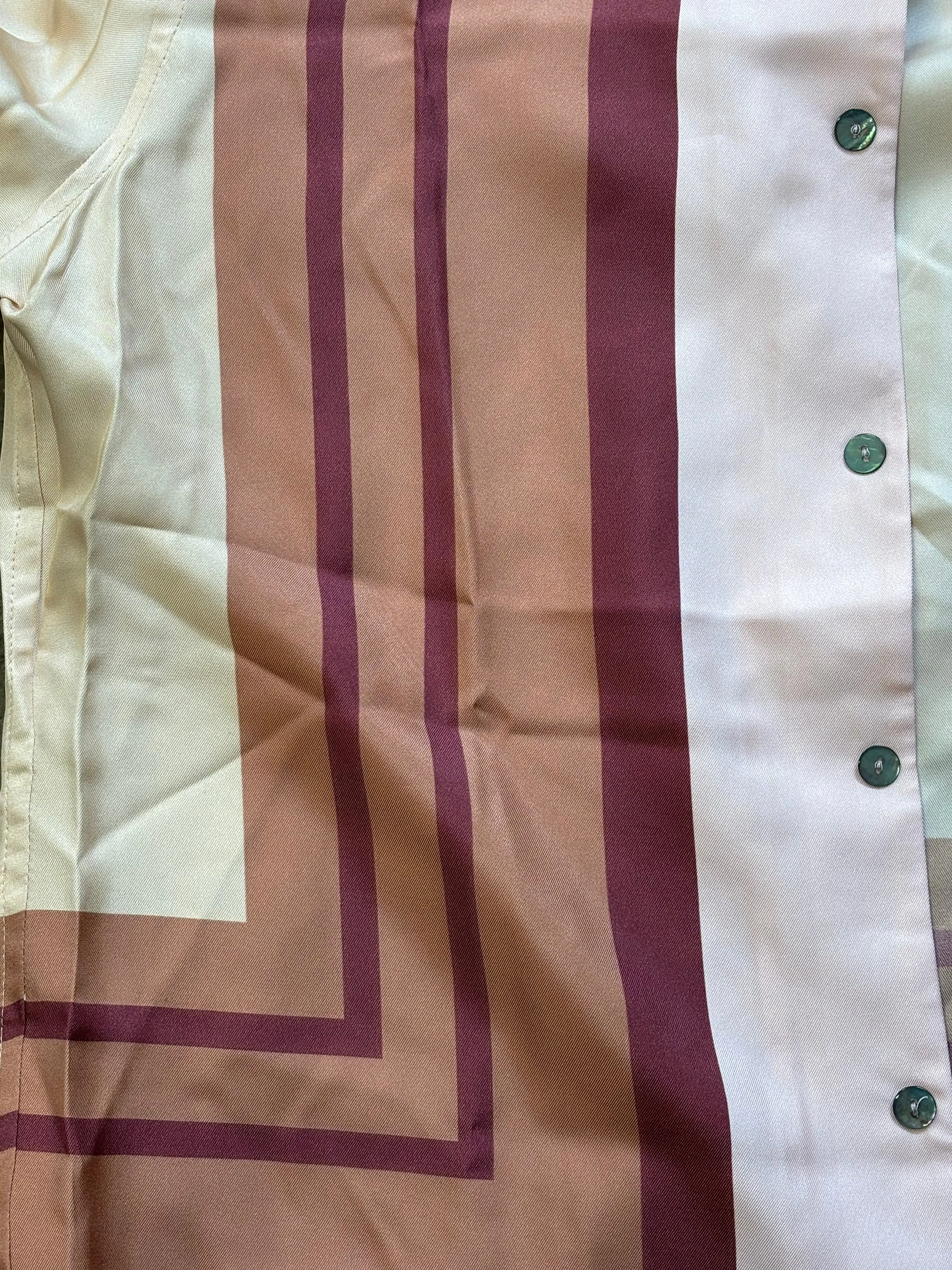 73 LONDON short sleeve silk button up