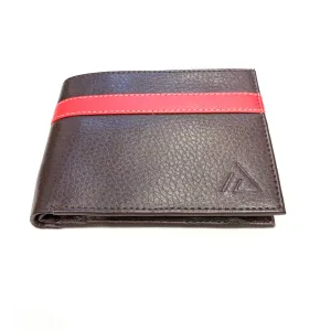 Ace Red Stripe Leather Bi-fold Wallet
