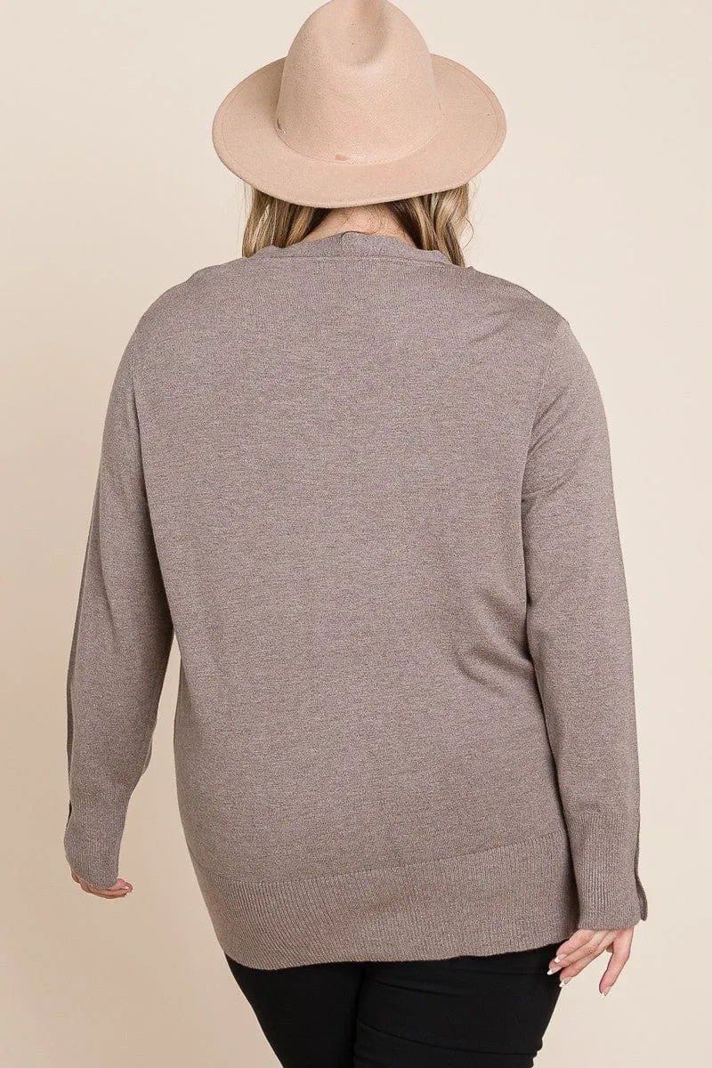 Aiden Cashmere Soft Cardigan w/Button Details (2 colors)
