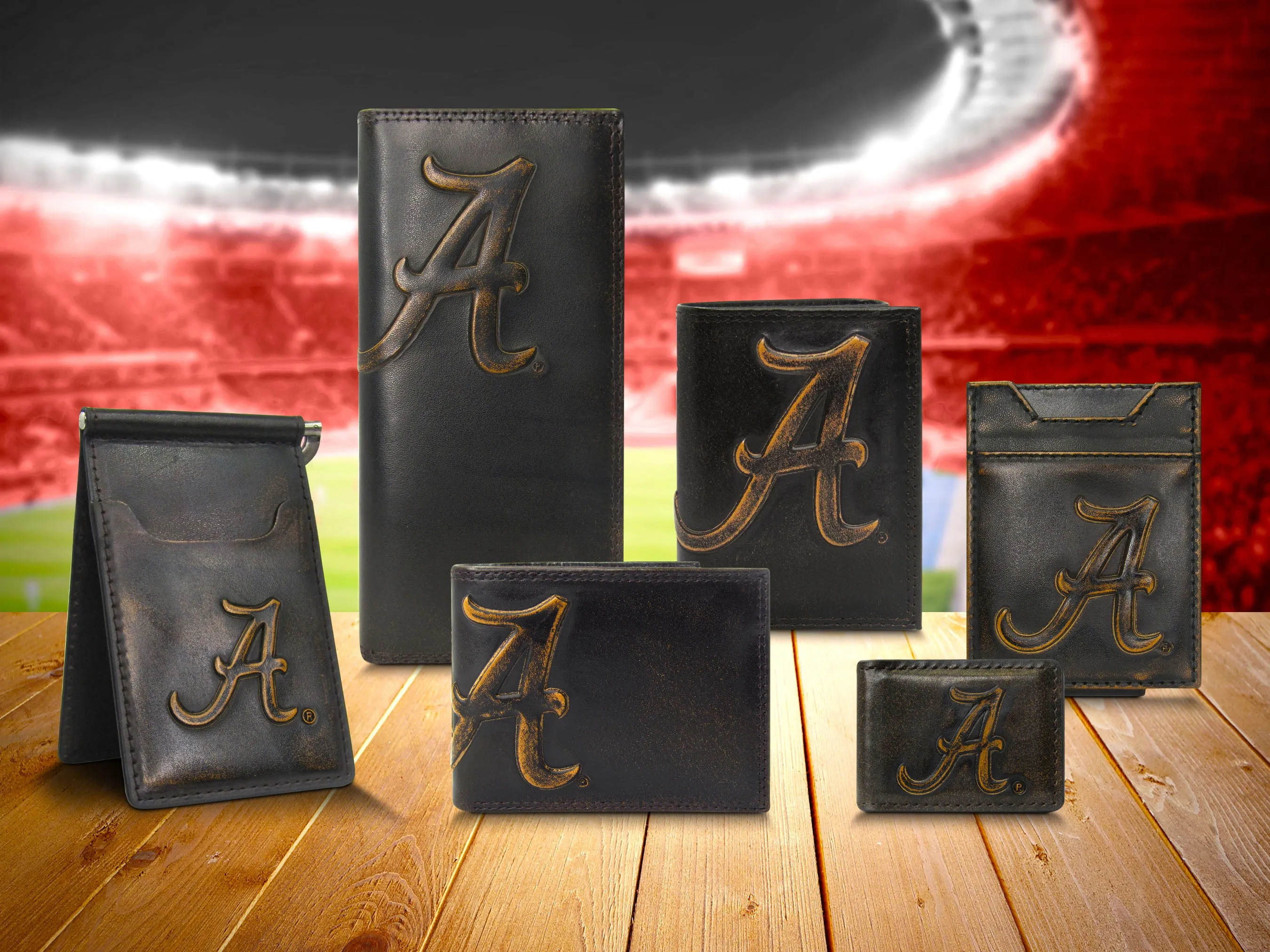 Alabama Crimson Tide Burnished Leather Bifold Wallet