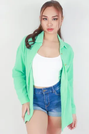 ALOHA ISLAND BUTTON DOWN TOP