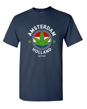 Amsterdam holland marij***a t-shirt