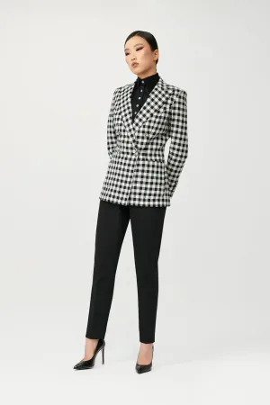 Ansley Gingham Double Breasted Blazer
