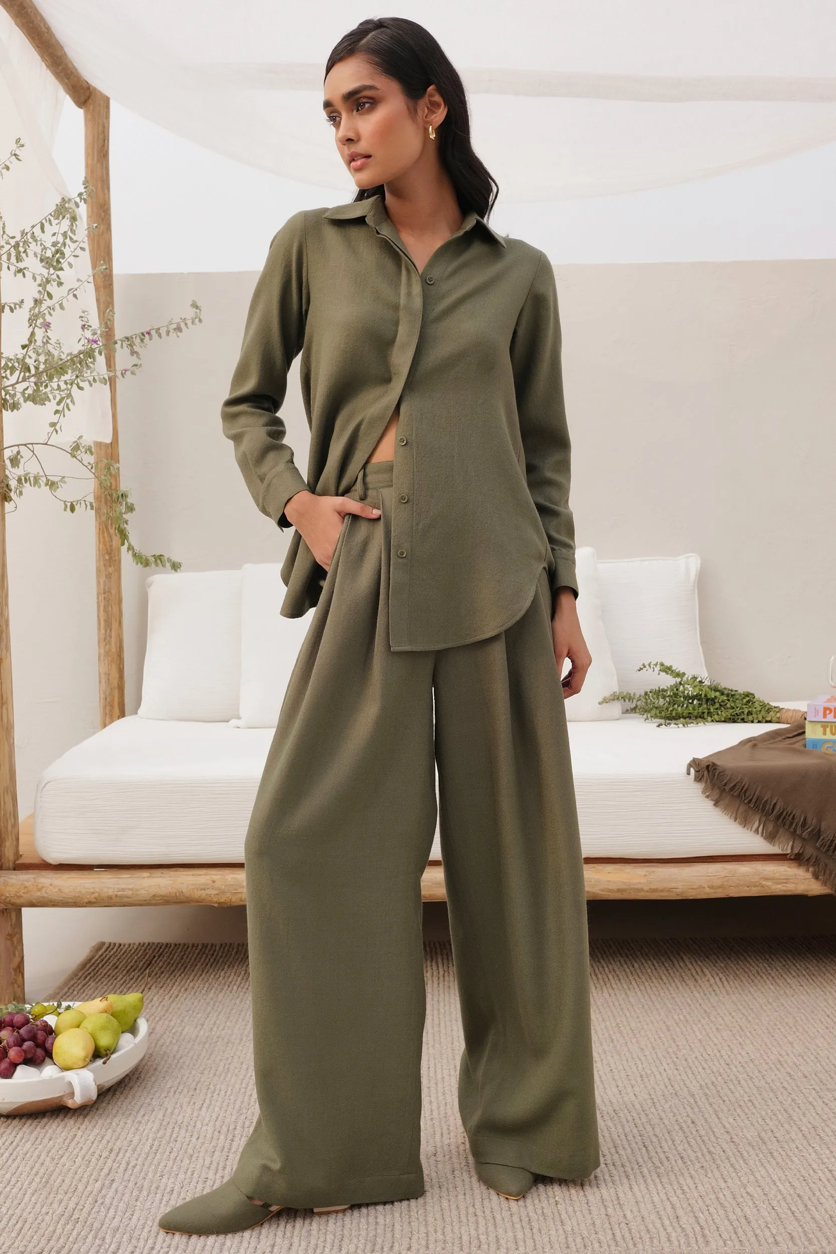 Aspen Woollen Shirt (Moss)