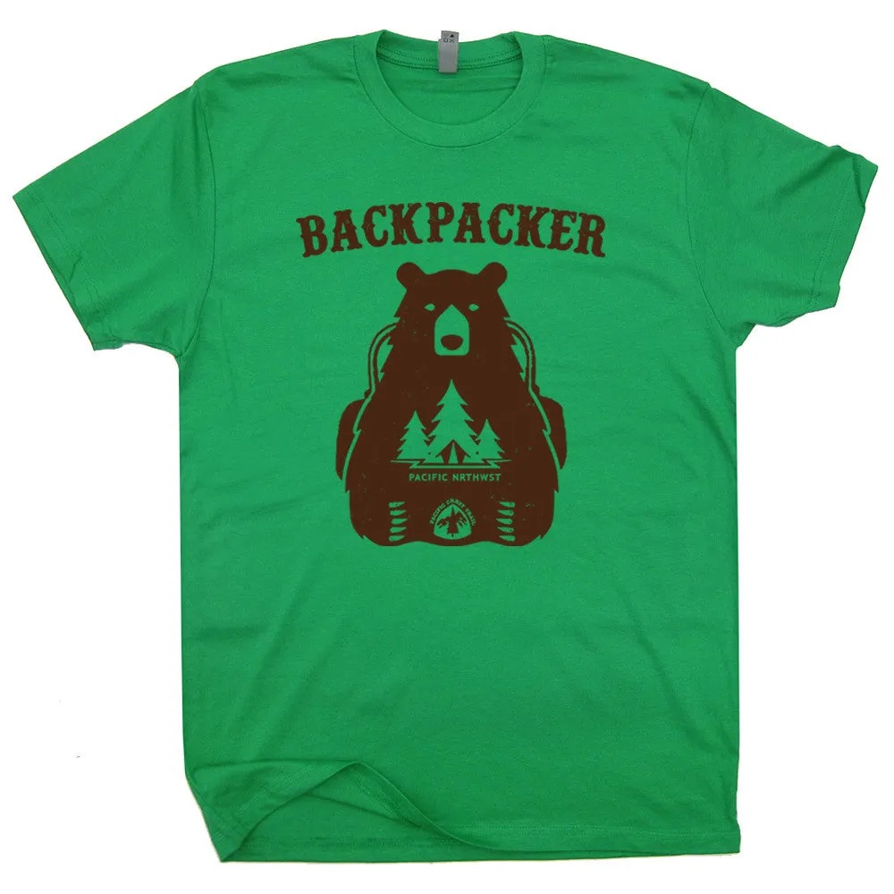 Backpacker Bear Vintage Hiking T Shirt Camping T Shirt