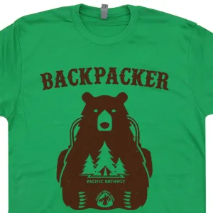Backpacker Bear Vintage Hiking T Shirt Camping T Shirt