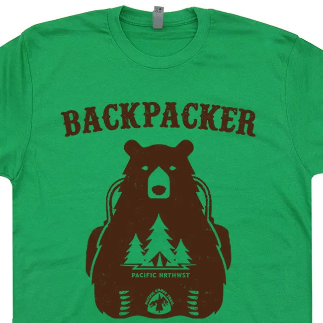 Backpacker Bear Vintage Hiking T Shirt Camping T Shirt