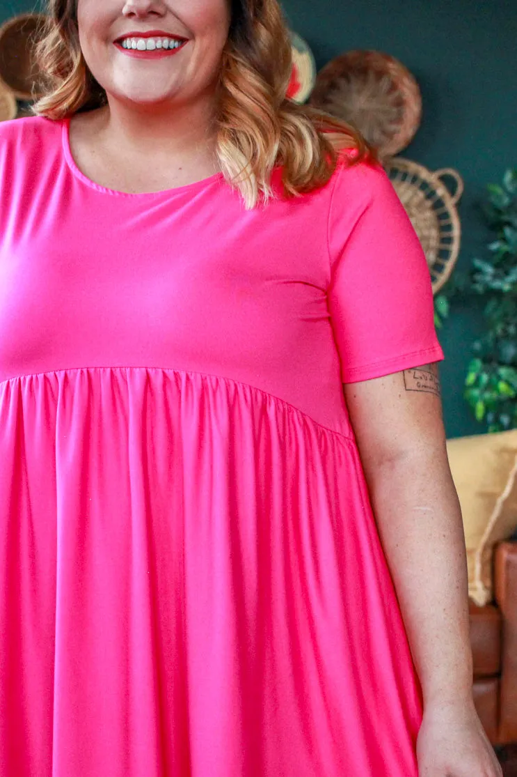 Basic Butter Babydoll, Fuchsia