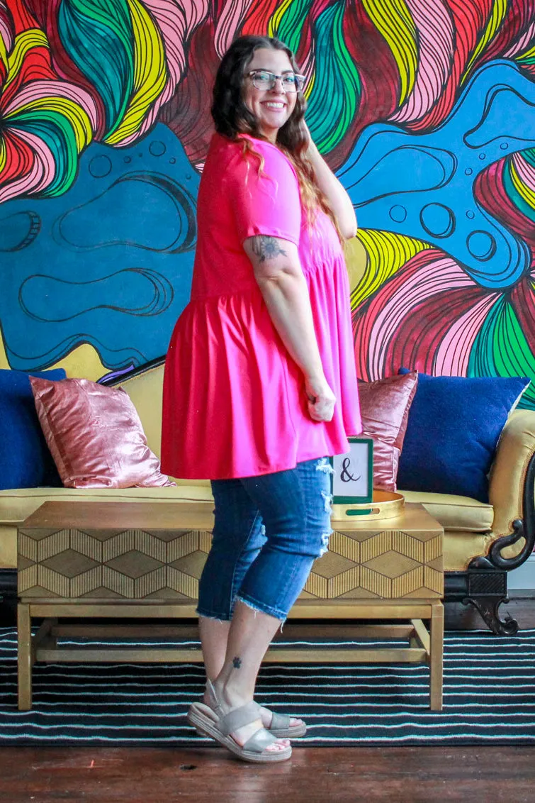 Basic Butter Babydoll, Fuchsia