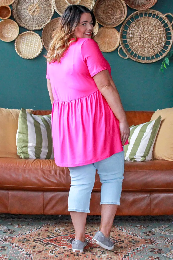 Basic Butter Babydoll, Fuchsia