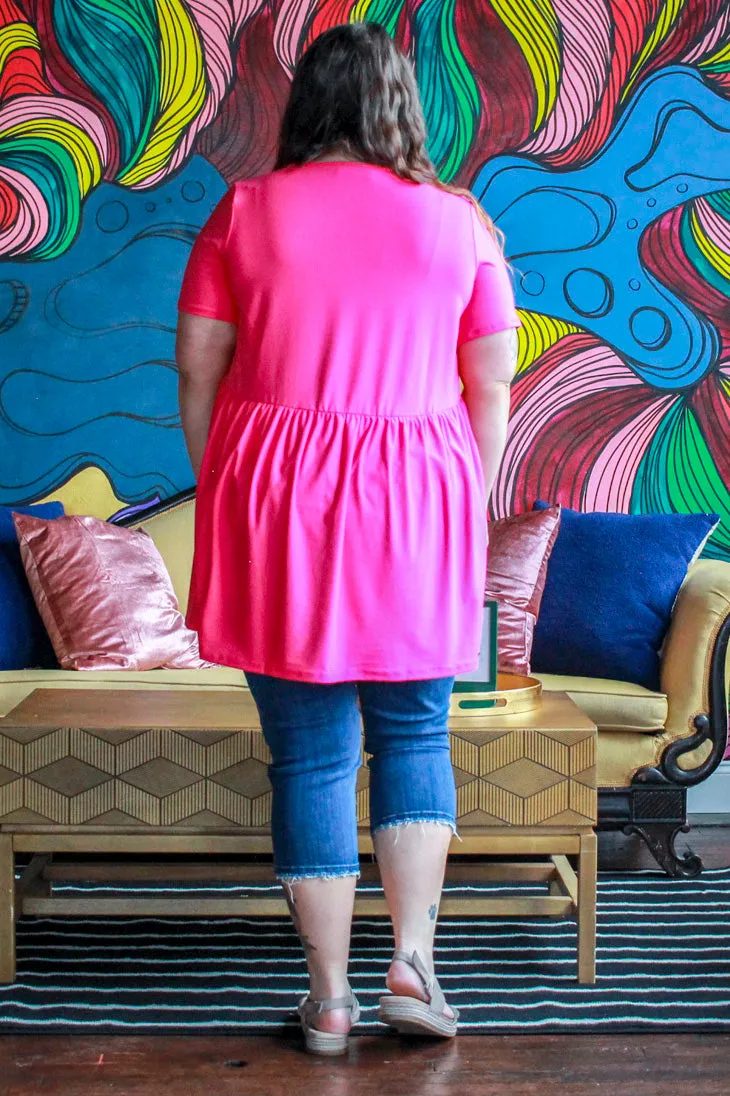 Basic Butter Babydoll, Fuchsia