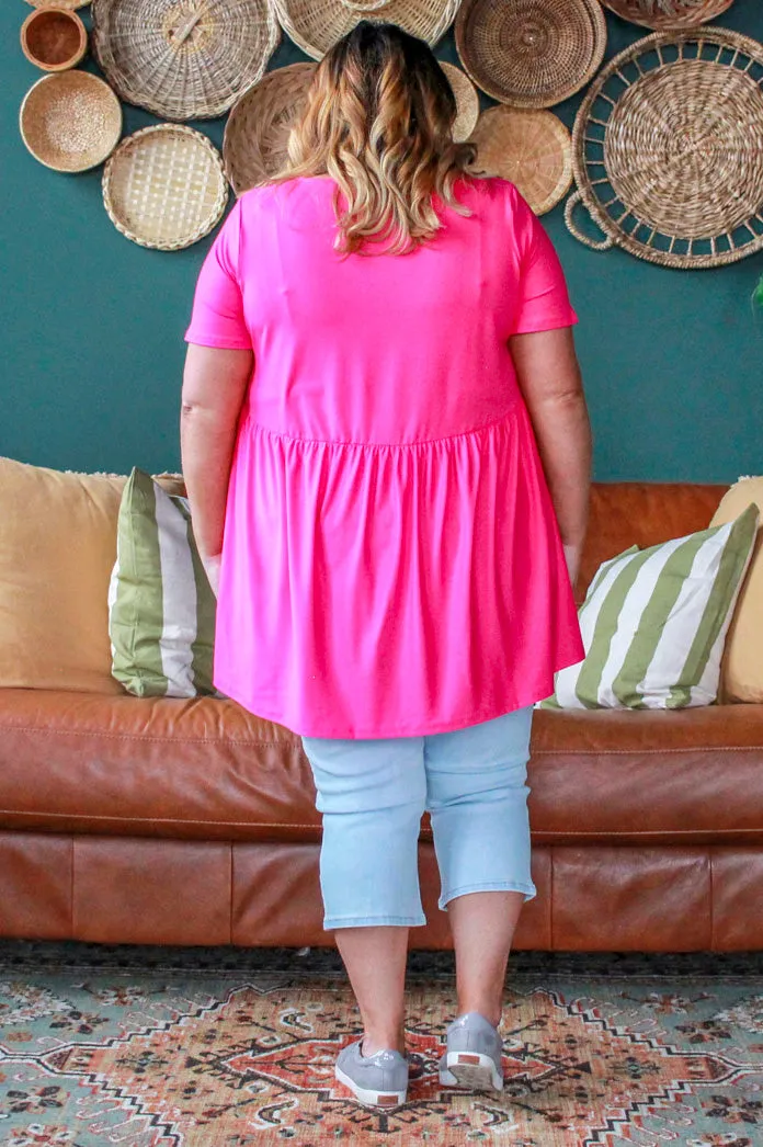 Basic Butter Babydoll, Fuchsia