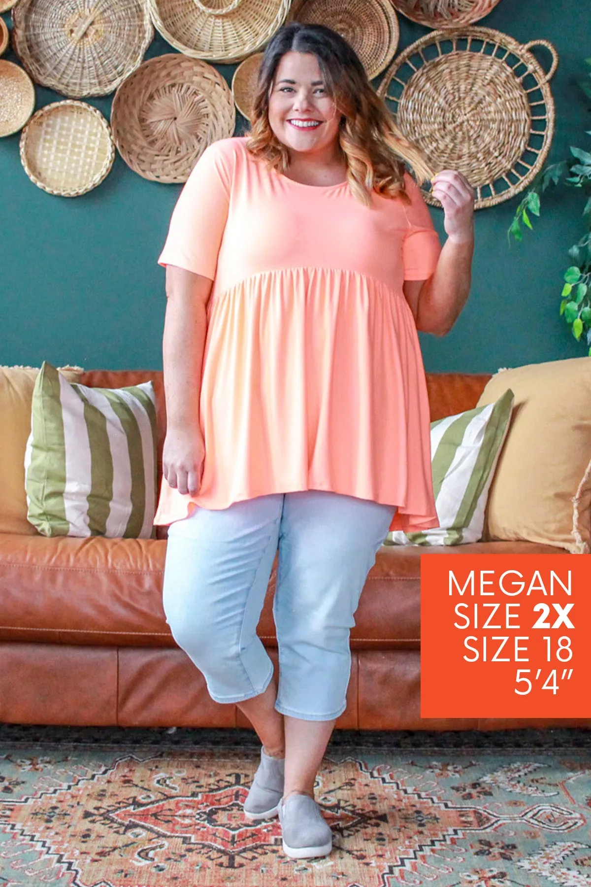 Basic Butter Babydoll, Neon Orange