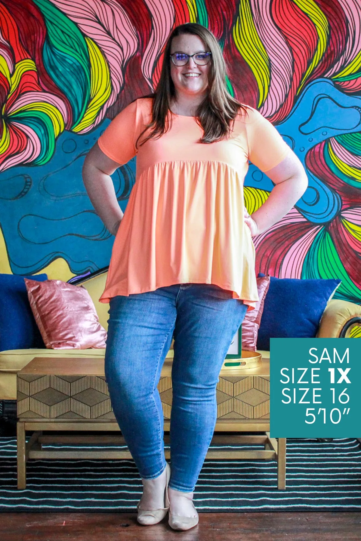Basic Butter Babydoll, Neon Orange