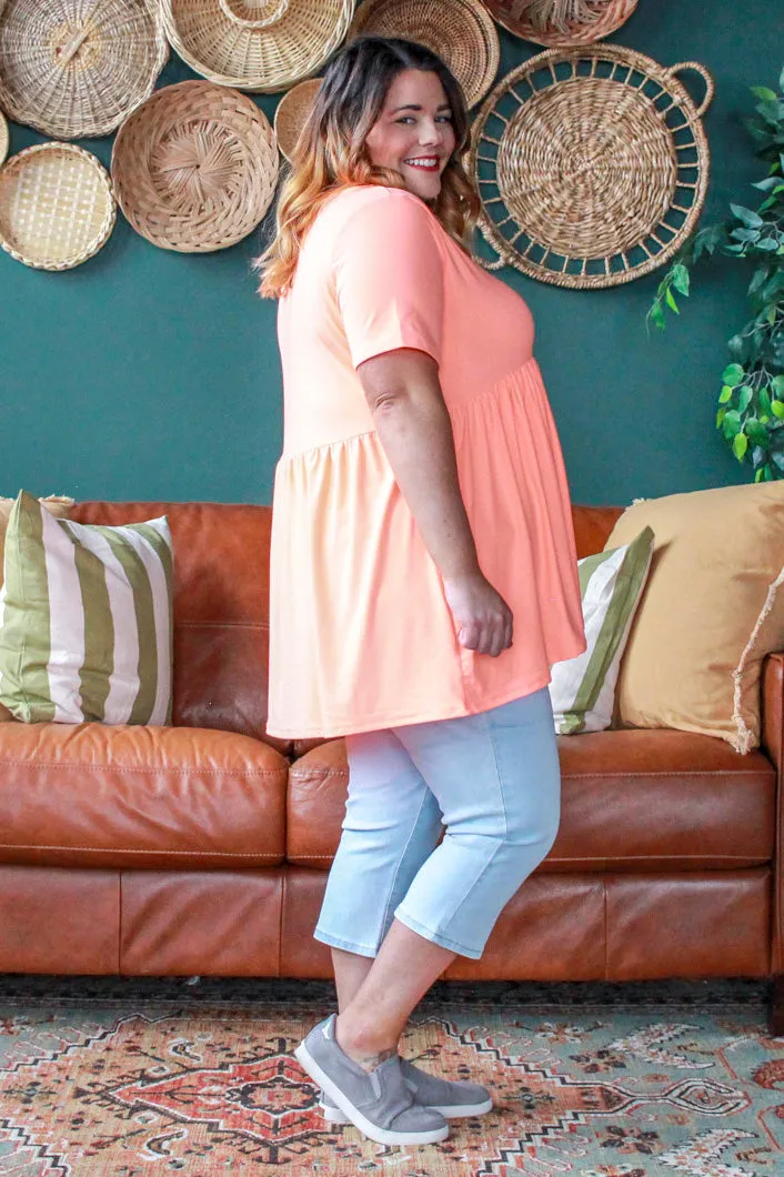 Basic Butter Babydoll, Neon Orange