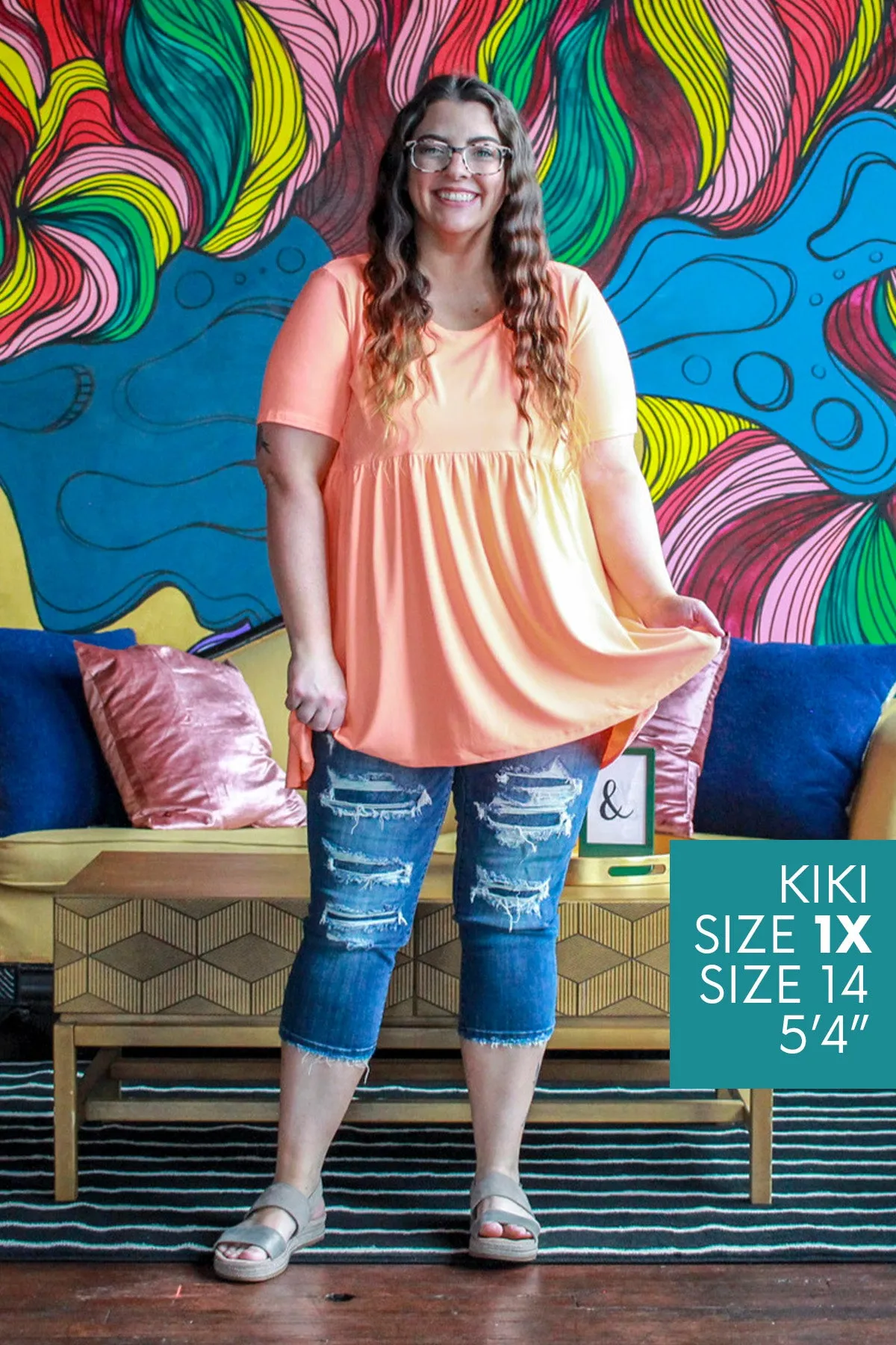Basic Butter Babydoll, Neon Orange
