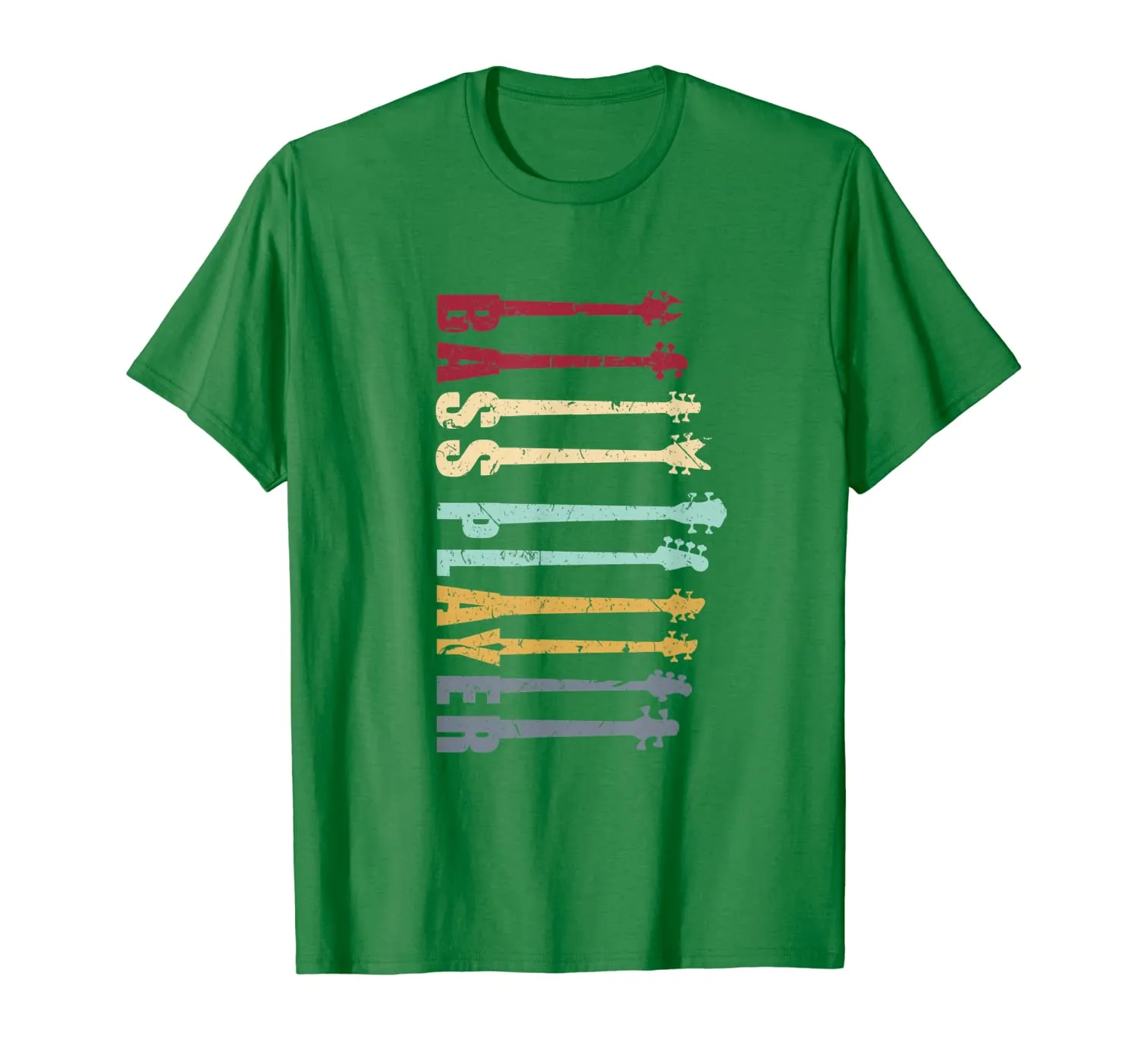BASS PLAYER Vintage Retro Design Shirt - Bassist Gift Neck T-Shirt