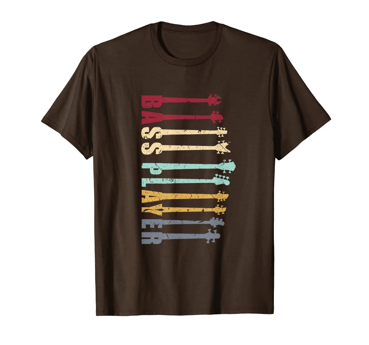 BASS PLAYER Vintage Retro Design Shirt - Bassist Gift Neck T-Shirt