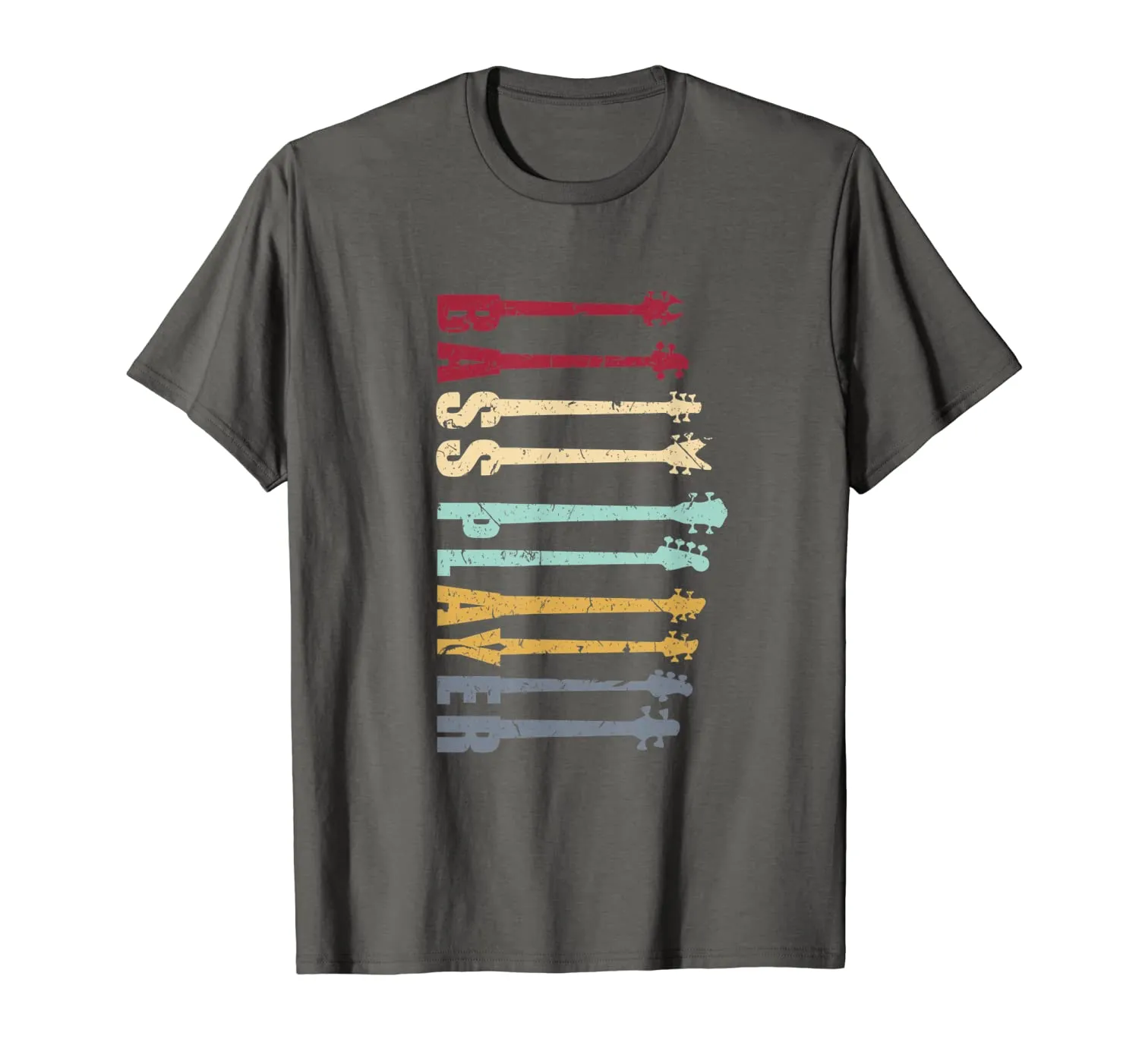 BASS PLAYER Vintage Retro Design Shirt - Bassist Gift Neck T-Shirt
