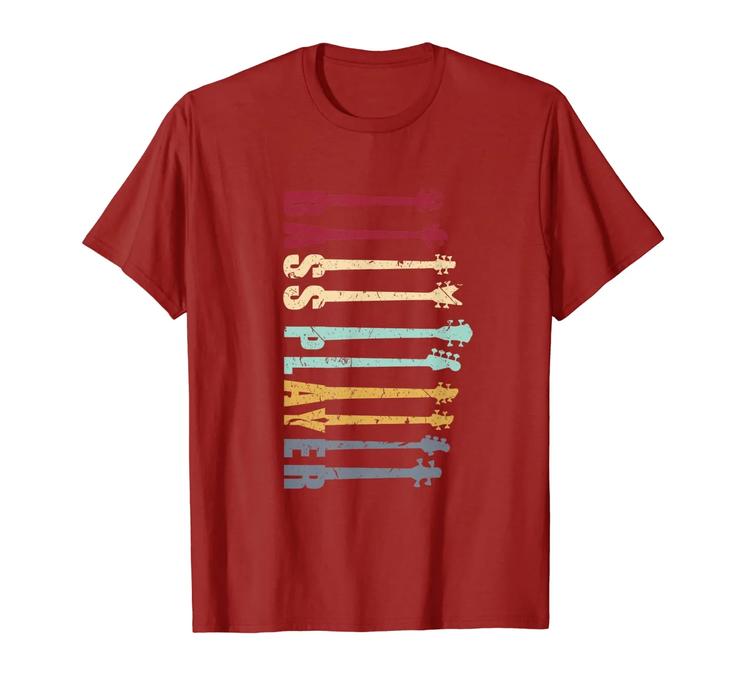 BASS PLAYER Vintage Retro Design Shirt - Bassist Gift Neck T-Shirt
