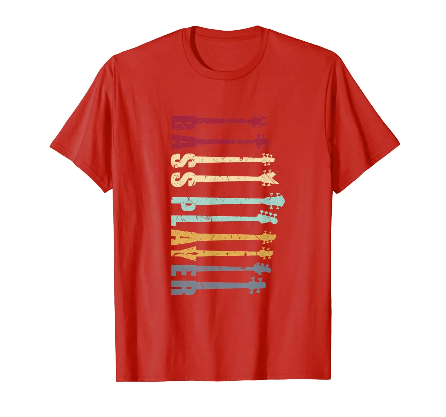 BASS PLAYER Vintage Retro Design Shirt - Bassist Gift Neck T-Shirt