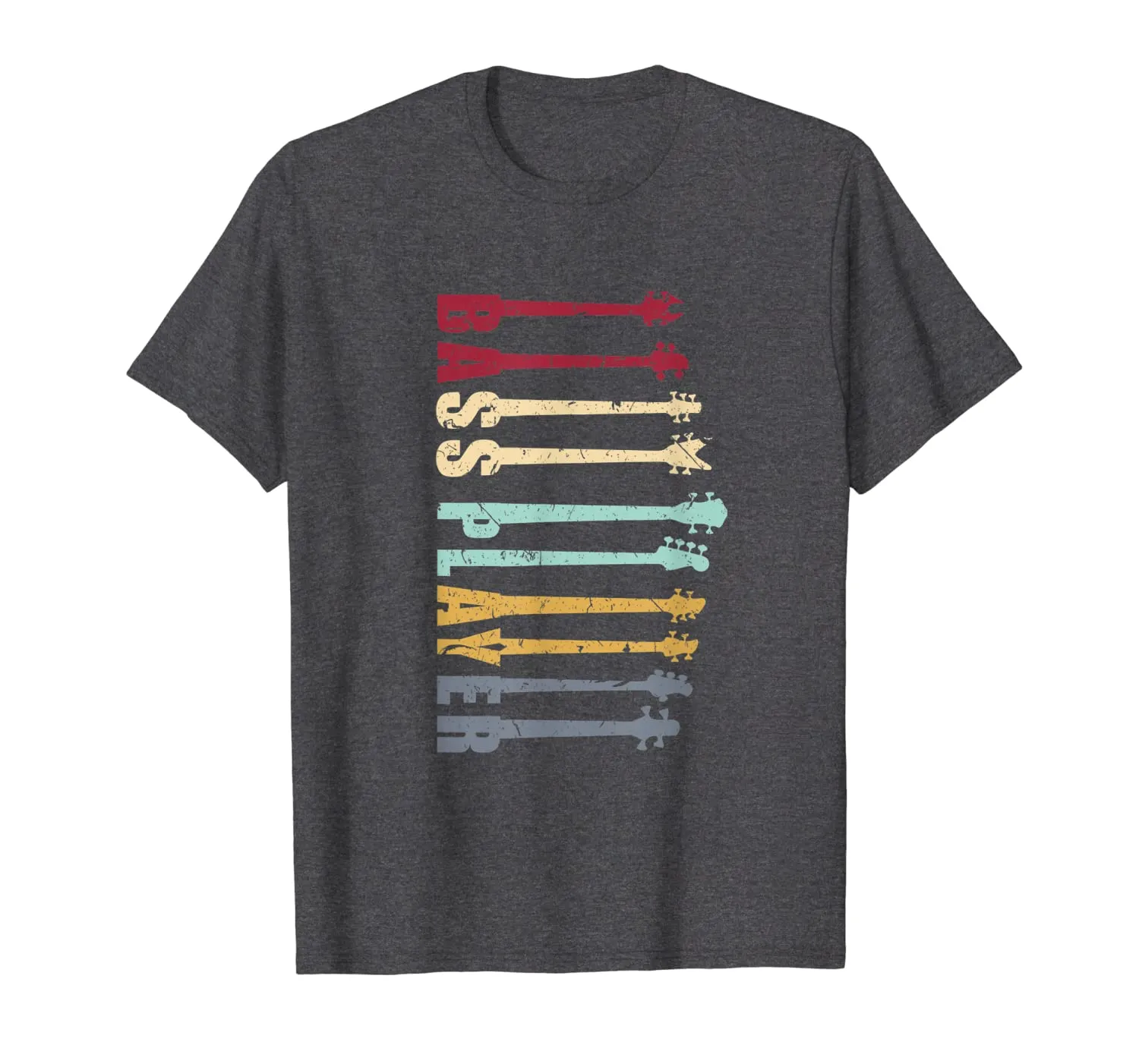 BASS PLAYER Vintage Retro Design Shirt - Bassist Gift Neck T-Shirt