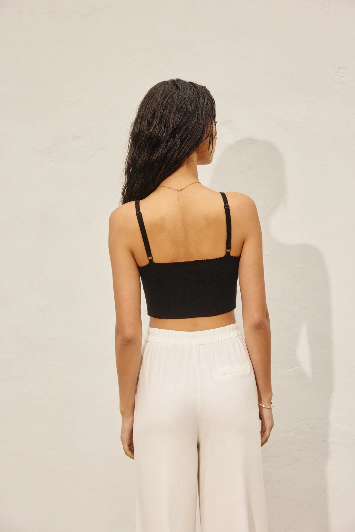 Bea Sleeveless Ribbed Knit Basic Top