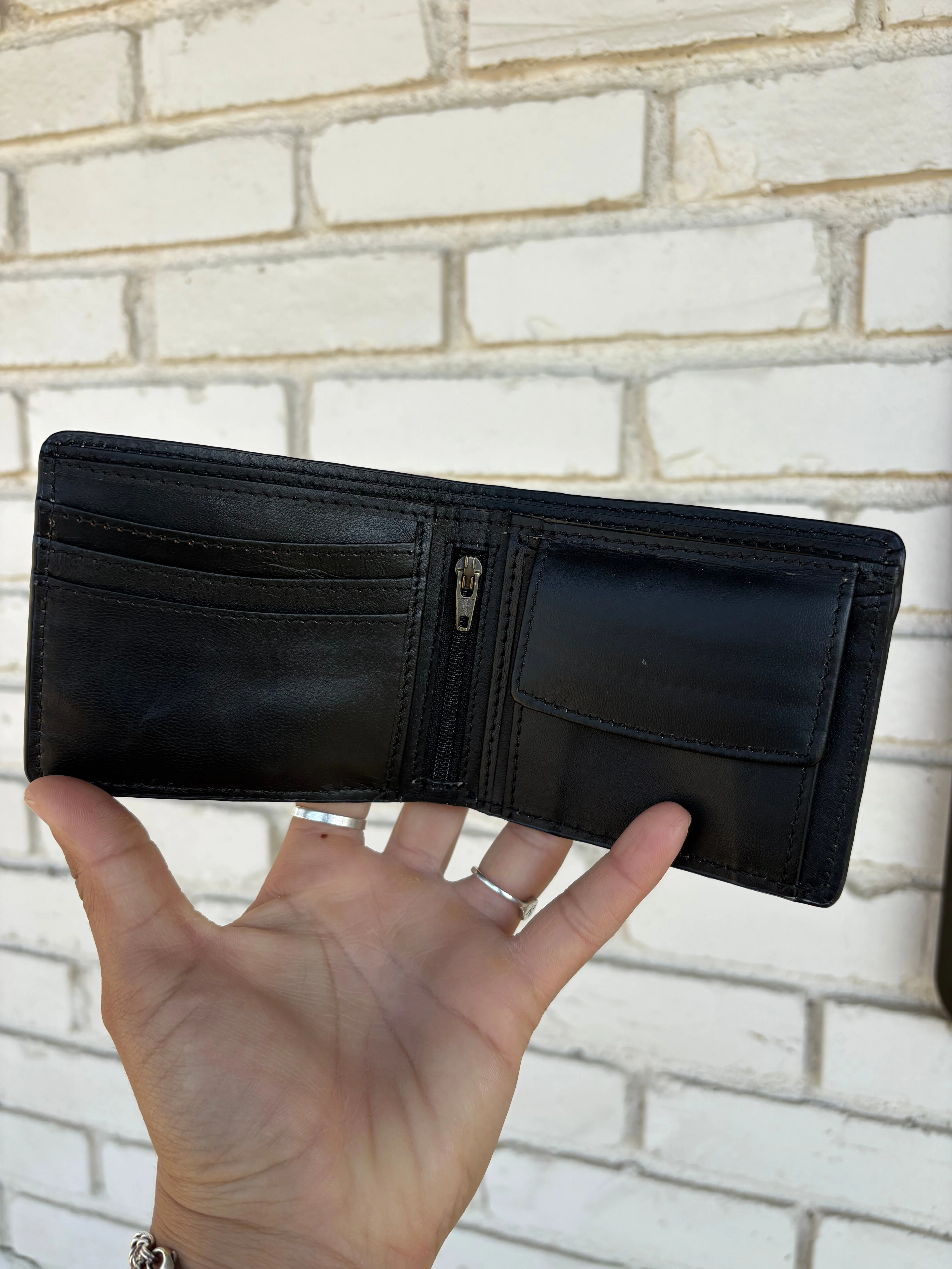 Beaded Tooled Bifold Wallet