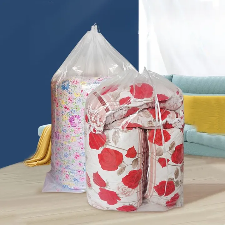Bed Sheets Storage DrawString Bags & Lazy Fold Ties (Combo)