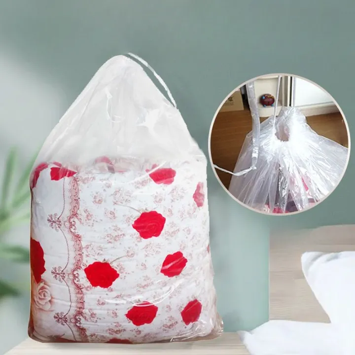 Bed Sheets Storage DrawString Bags & Lazy Fold Ties (Combo)