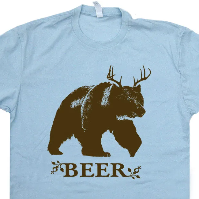 Beer Deer Bear T Shirt Funny Beer T Shirts Vintage T Shirts