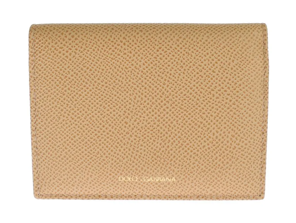 Beige Leather Dauphine Wallet