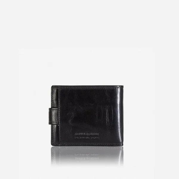 BIFOLD WALLET WITH COIN AND TAB CLOSURE