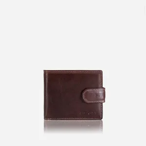 BIFOLD WALLET WITH COIN AND TAB CLOSURE