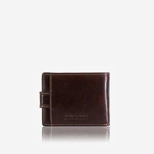 BIFOLD WALLET WITH COIN AND TAB CLOSURE