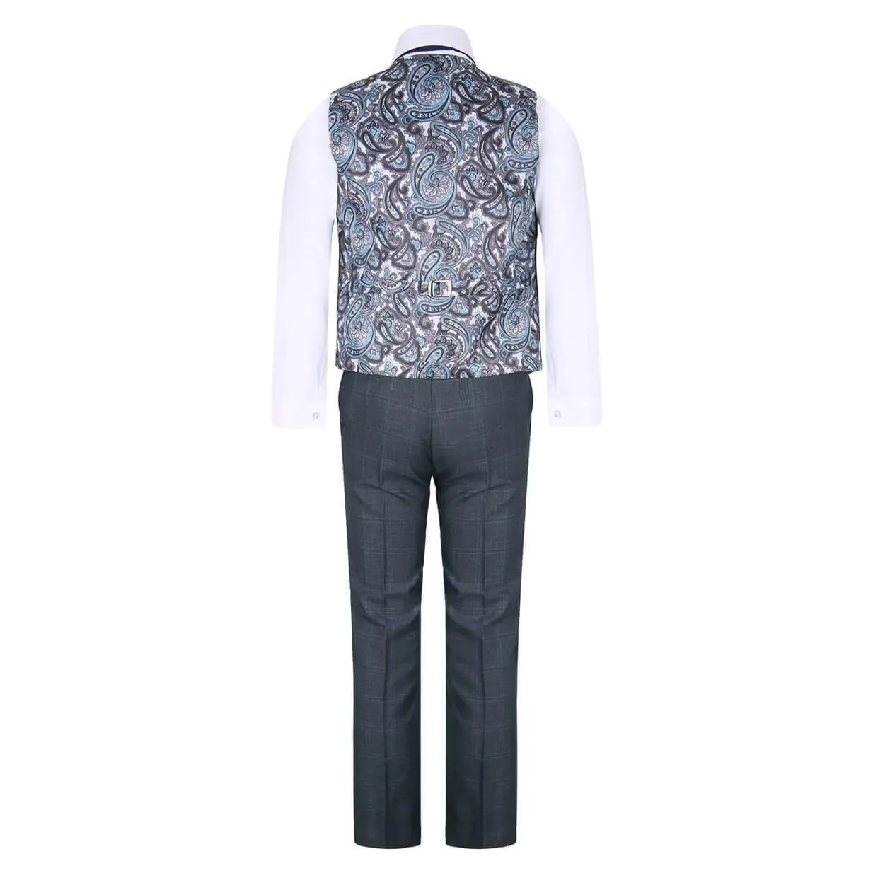 Billy - Dark Grey Fine Check 5 Piece Suit