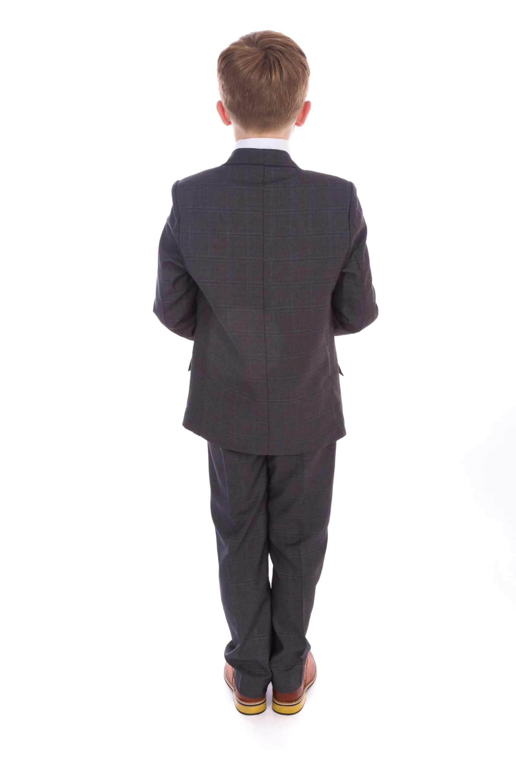 Billy - Dark Grey Fine Check 5 Piece Suit