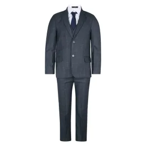Billy - Dark Grey Fine Check 5 Piece Suit
