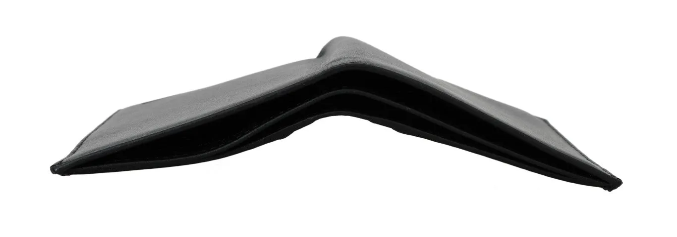 Black Leather Bifold Wallet