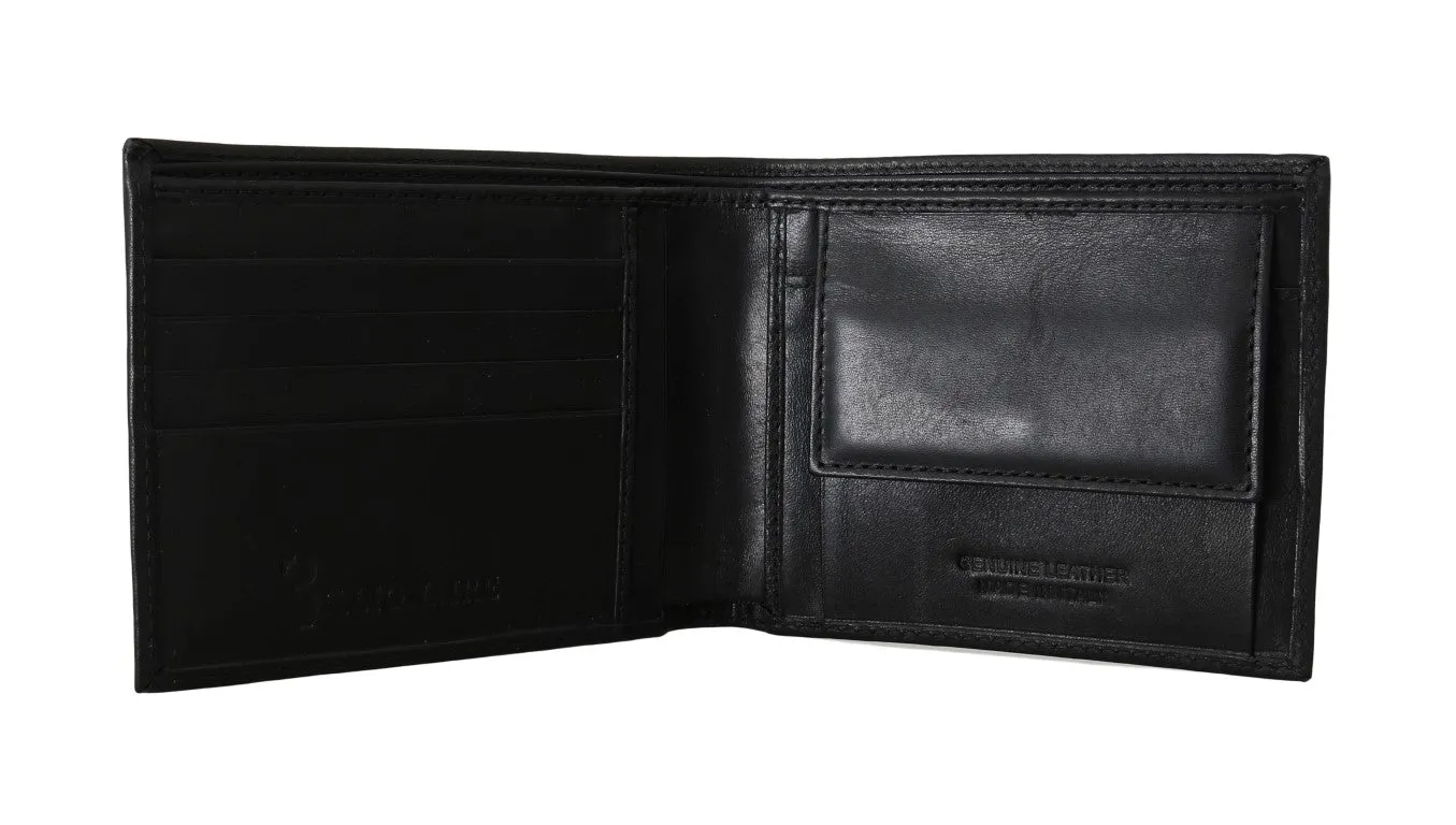 Black Leather Bifold Wallet